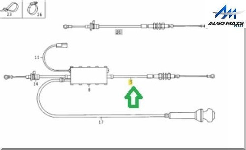 Cabo Ligacao Caixa Bomba 1699mm Mb 1418/1720/1723/1718a 1