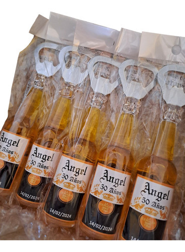 Souvenir Botellita Destapador Corona Personalizada X 20 0