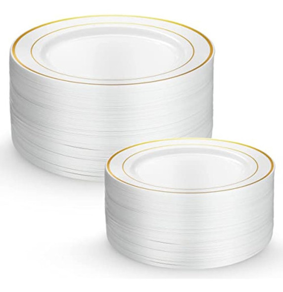 Munfix Platos De Plástico Para Fiesta De Boda, 60 0