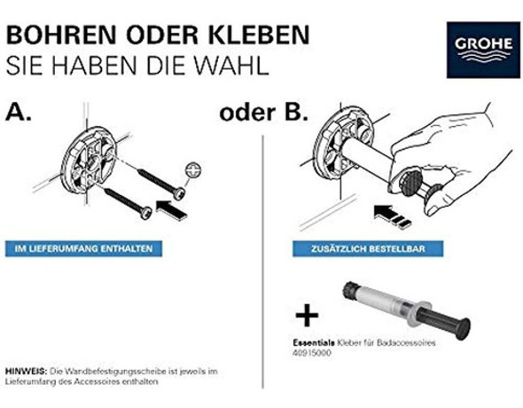 Grohe 40688a01 Essentials Toallero, Grafito Duro 1