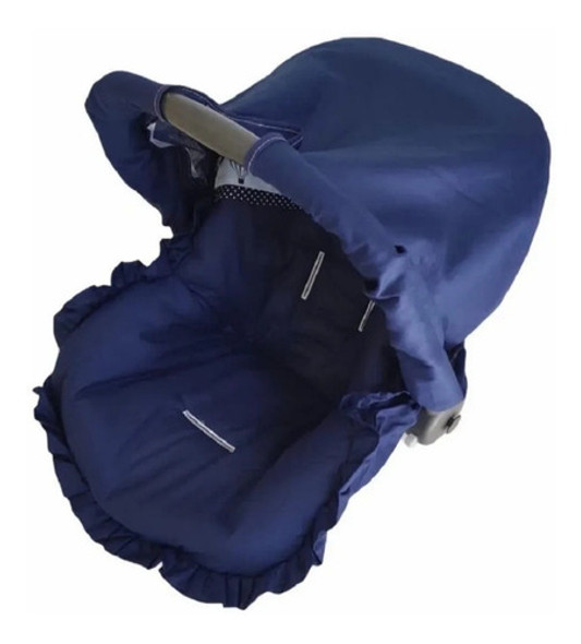 Capota Protetora Solar Azul Marinho Ajustável Com Velcro 0