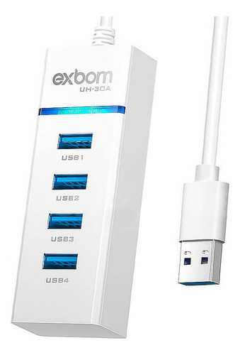 Hub Cabo Usb 3.0 High Speed Hd Extensor 4 Entradas 0