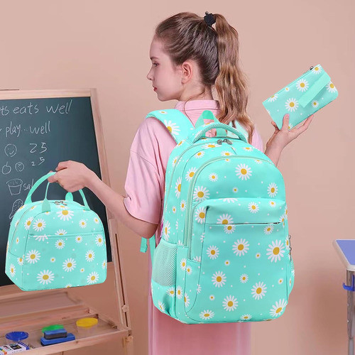 Kit Escolar - Mochila Y Lunchera Ledaou De Gran Capacidad 1