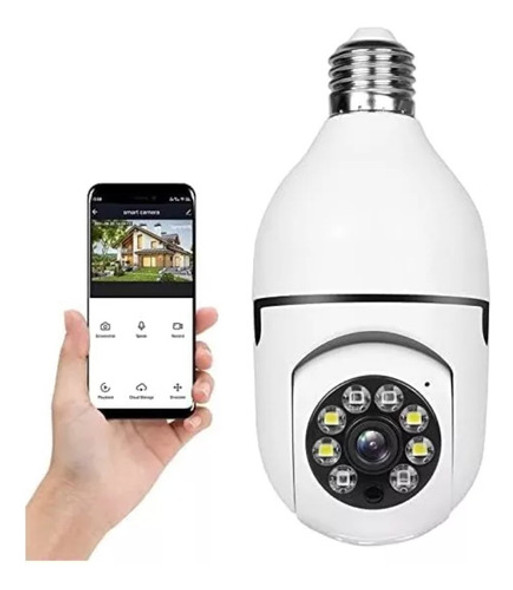 Camara Seguridad Foco Espia Microfono Sensor Movimiento 0