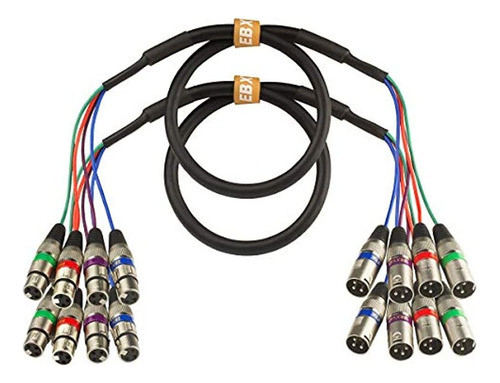 Ebxya 3 Ft Xlr Snake Cables 4 Colores, Cable De Parche De Mi 0
