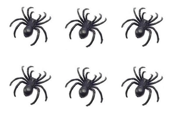 6 Arañas Grandes 9 Cm Negras Plasticas Cotillón Halloween 0 6 Arañas Grandes 9 Cm Negras Plasticas Cotillón Halloween 0