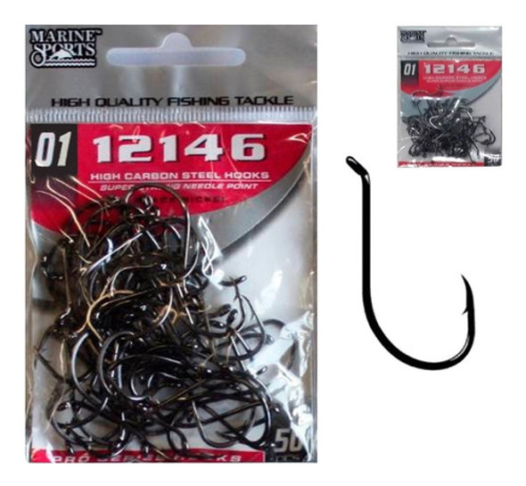 Anzuelo Marine Sport Ideal Para Playa. Corbina N°01 X 50 Uni 0