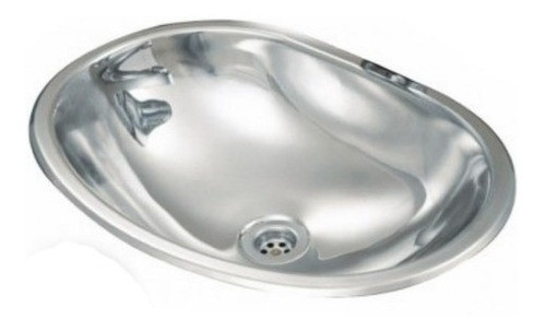 Pileta Vanitory Baño Acero Oval 370 L Johnson Zio 0