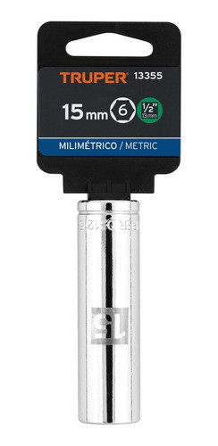 Tubo Dado Largo 15mm 1/2 Truper 13355 D-1215-ml 0