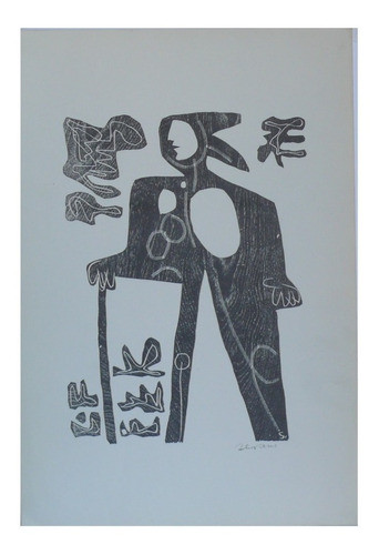 Luis Seoane. Reproduccion Blanco Y Negro De Una Pintura 0