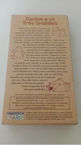 Vhs Karine E Os Três Ursinhos 1