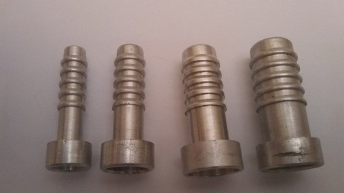 Kit De 4 Racord Aluminio P/soldar Caños Aire Acondicion Auto 1