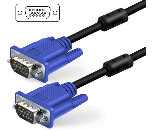 Cable Vga Macho - Macho Con Filtros 3 Metros Gtía 5 Años ® 1