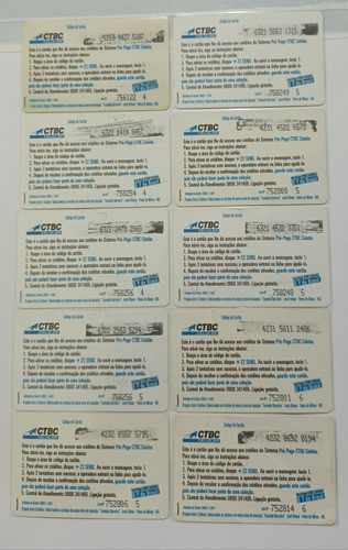 10 Cartões Telefônicos Da Ctbc Pré-pagos. Lote 2. 1