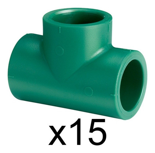 Tee 50 Termofusion Verde Agua Tubofusion Caja X15u 1