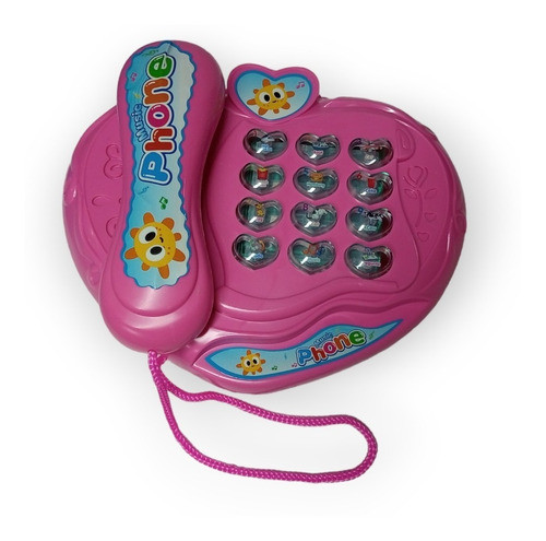 Telefono Infantil Musical Forma De Corazon Con Luz Y Sonidos 0