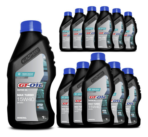 Kit 12 Óleo Lubrificante 15w40 Ch4 Gt Oil Max Turbo diesel 0