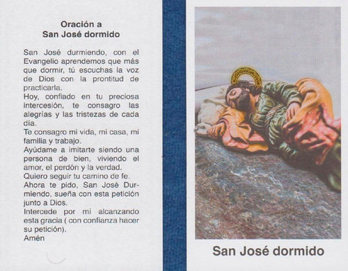 Estampas San Jose Dormido San Jose  Santo Santoral X 100 0