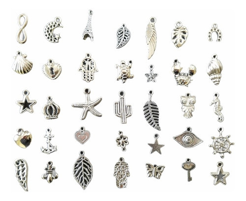 Dijes Niquelados Fundición X 50 Unidades Surtidos 0