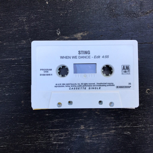 Cassette Single Sting / When We Dance (usa) 1