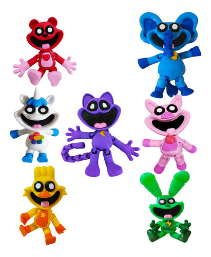 Pack X 7 Poppy Playtime Smiling Critters Muñecos Articulados 0