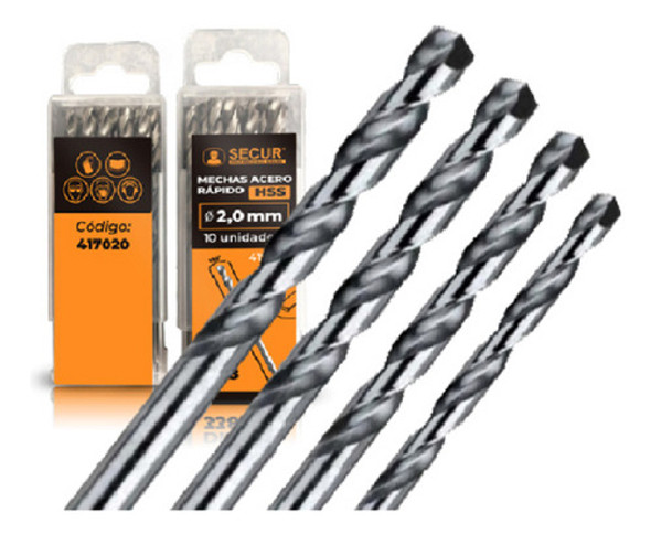 Mecha Broca De Acero Rápido Av/hss - De 5mm - Pack X10 U - 0