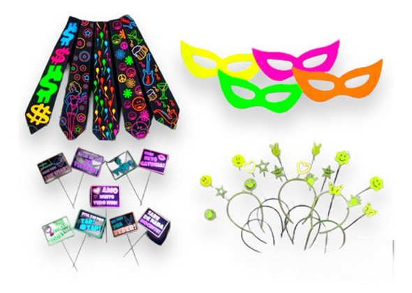 Kit Festa Balada Adereços Neon 15 Anos Debutante 0