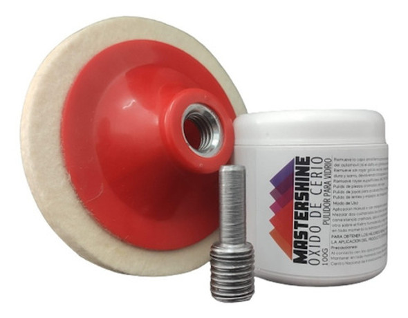 Kit Cerio Disco Pulido Parabrisas Opticas Luneta Ventanilla 0