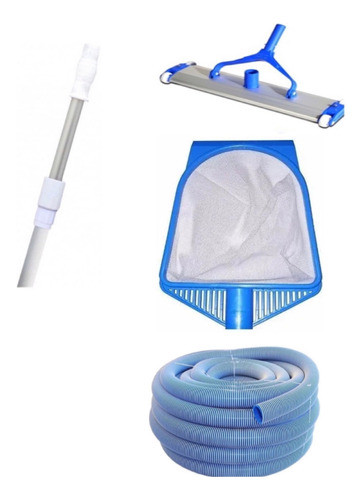 Kit Limpieza Y Mantenimiento Vulcano Para Piscinas Chico 0