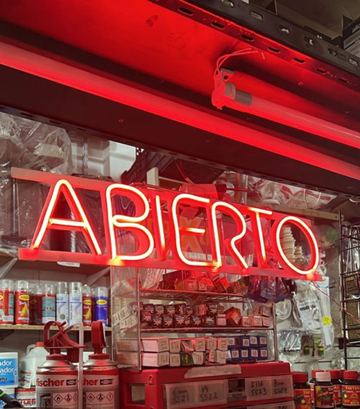 Cartel Neón Led - Abierto 35 Cm De Largo 1