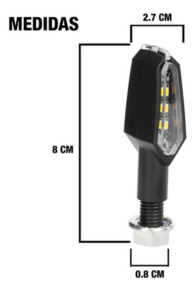 Faro Giro Guiño Leds X 2 Moto 12v Universal 1