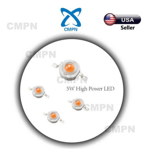5 X 5 Vatios Bombilla Alta Potencia Smd Led Chip Completo Es 1