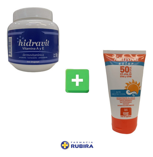 Pack Hidravit Crema 300 Gr + Protector Solar Fps 50 100 Gr 0