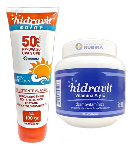 Pack Hidravit Crema 300 Gr + Protector Solar Fps 50 100 Gr 0