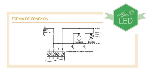 Temporizador De Escaleras Apto Led 5kw Rbc Sitel 0909 1