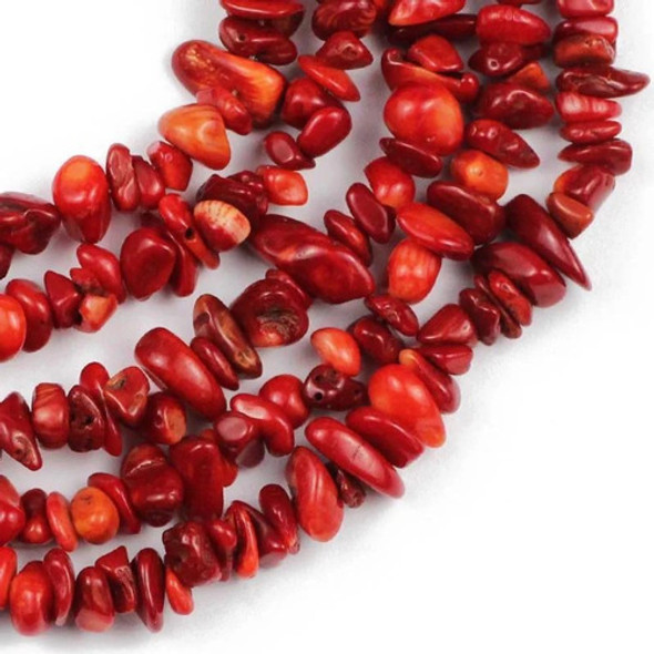 Fio De Cascalho Pedra Natural Coral Vermelho 6mm Aprox 250 1 Fio De Cascalho Pedra Natural Coral Vermelho 6mm Aprox 250 1