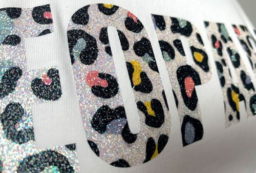 Vinilo Textil Sublimable (hoja) Glitter Blanco Br 0