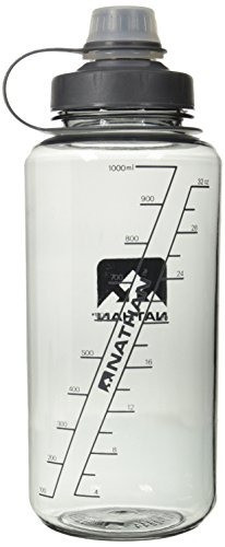 Nathan Big Shot Botella De Boca Estrecha, Gris, 1 Litro 1