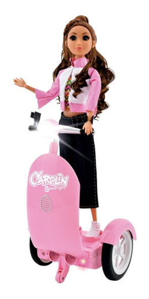 Muñeca Carolin Hoverboard Scooter Control Remoto Ditoys 1