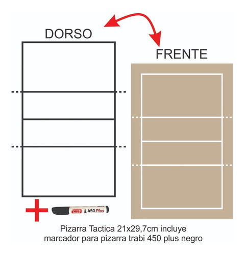 Pizarra Voley Profesional Doble Faz Personalizada Con Logo 0
