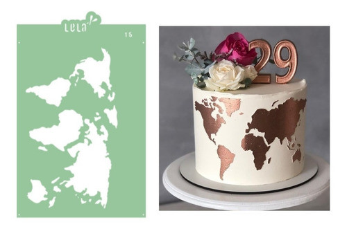 Stencil Para Bolo No 15 Lela Festas | Estêncil Para Bolos 0