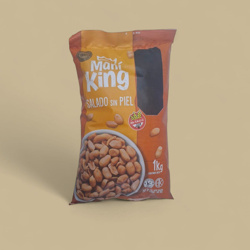 Maní Salado Y Sin Sal Sin Piel 2 Kg Sin Gluten Maní King 1