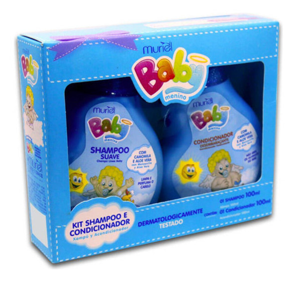 Muriel Baby Menino Kit Shampoo + Condicionador Com 100ml 0 Muriel Baby Menino Kit Shampoo + Condicionador Com 100ml 0