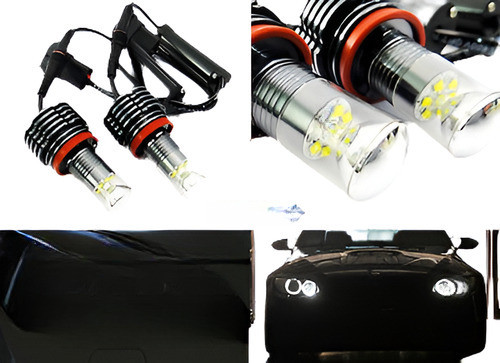 2 X H8 Cree Led Ojo De Ángel Anillo Marcador Luz 60w Para Bm 0