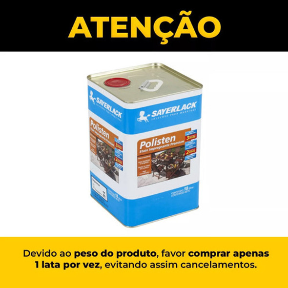 Polisten Verniz Stain Transparente Sayerlack Madeira 18l Osm 1