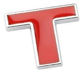 Logo Insignia T Roja Para Vw Bora 1.8 T Golf Gti A3 Passat 1