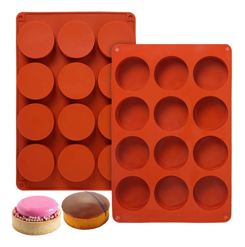 2 Moldes De Silicona Cilíndricos Redondos De 12 Cavidades, 2 0