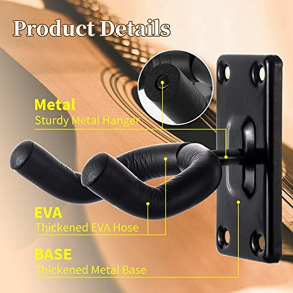 Soporte De Gancho Para Colgar En La Pared Para Guitarra, Paq 1