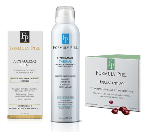Kit Agua Termal + Crema Anti Arrugas +  Capsulas  Vitaminas 0