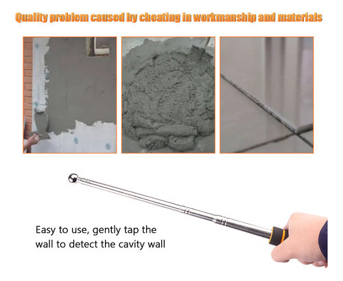 Tambor De Telha De Detecção Telescópica Oca Com Haste De Ins 1